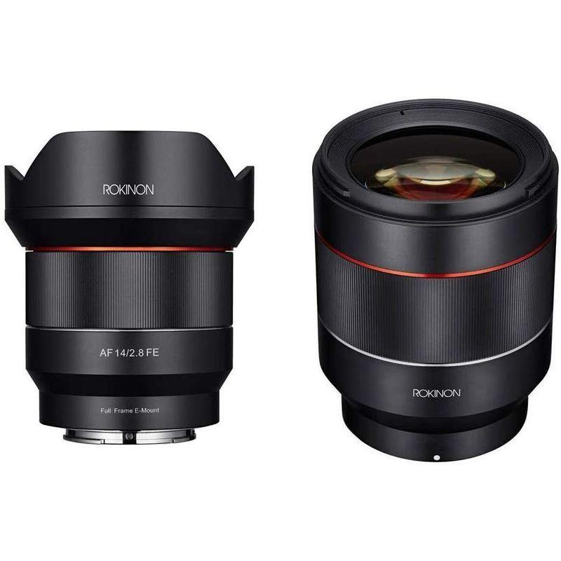 Rokinon 2 Lens Kit Includes 14mm F2.8 AF Wide Angle, Full Frame Auto F ビデオカメラ用レンズ