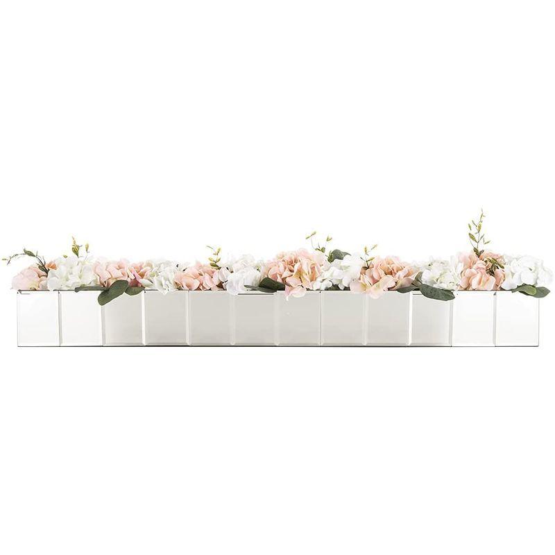 世界新記録達成 Koyal Wholesale Mirror Vase Centerpieces Gatsby Decor Oblong Rectangle 店舗併売品 Autorepairapp Com