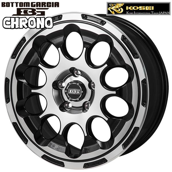 KOSEI ボトムガルシア クロノ 17インチ 6.5J 5H100 +45 ブラックポリッシュ アルミホイール単品 1本 4本以上送料無料
