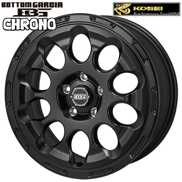 KOSEI ボトムガルシア クロノ 17インチ 6.5J 5H100 +45 セミグロスブラック アルミホイール単品 1本 4本以上送料無料
