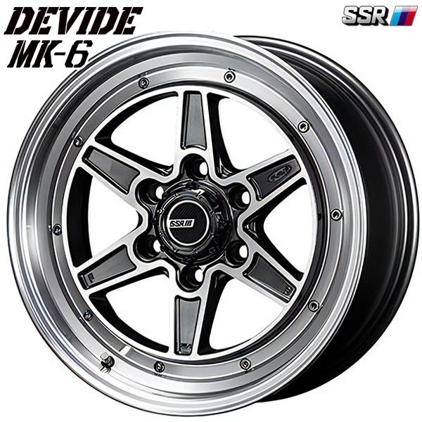 SSR DEVIDE ディバイド MK-6 18インチ 8.0J 6H139.7 +38 ダークガンメタポリッシュ アルミホイール単品 4本セット 送料無料
