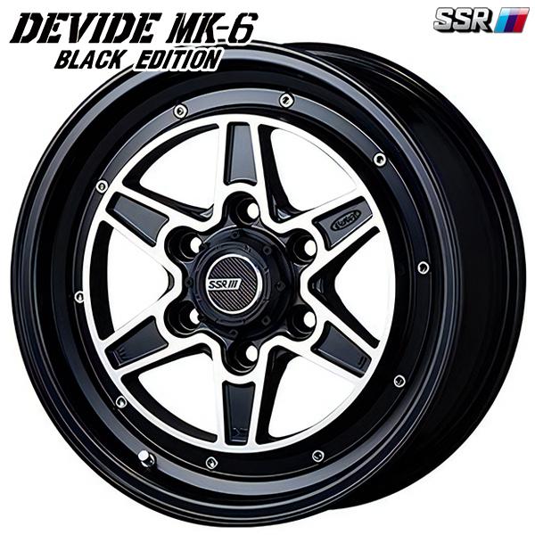 SSR DEVIDE ディバイド MK-6 ブラックエディション 18インチ 8.0J 6H139.7 +38 フラットブラックポリッシュ アルミホイール単品 4本セット 送料無料