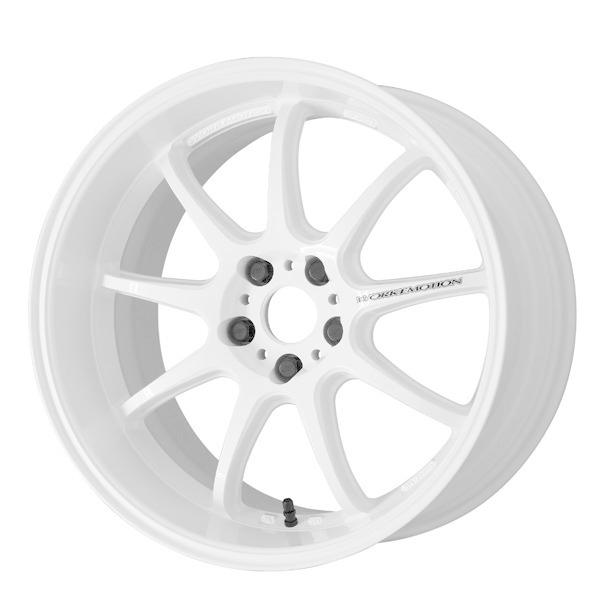 WORKエモーション D9R ホワイト 18インチ 8.5J 5H100 +47 アルミホイール単品 1本 4本以上送料無料