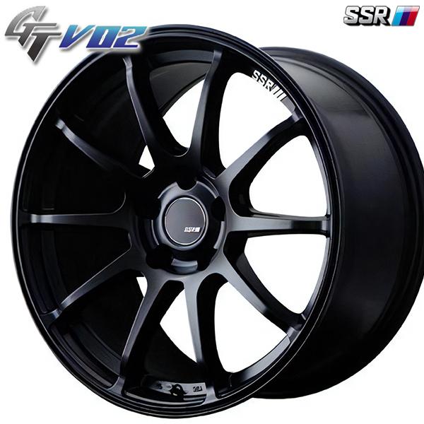 SSR GTV02 18インチ 7.5J 5H114.3 +43 フラットブラック アルミホイール単品 1本 4本以上送料無料