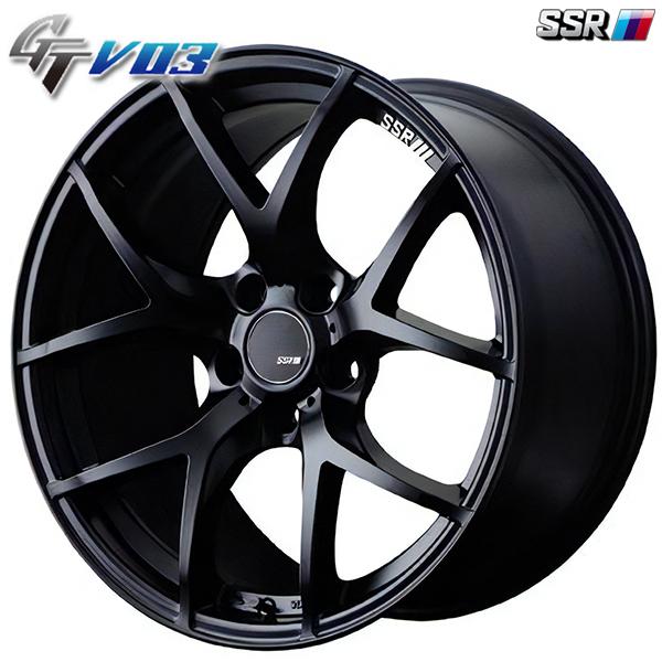 SSR GTV03 18インチ 7.5J 5H114.3 +43 フラットブラック アルミホイール単品 1本 4本以上送料無料