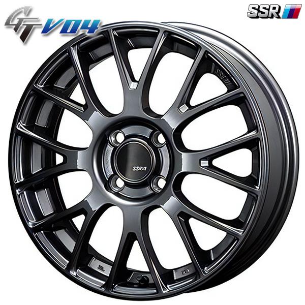 SSR GTV04 15インチ 5.0J 4H100 +45 メタリックグレイ アルミホイール単品 1本 4本以上送料無料