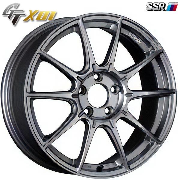 2月11日最大16倍 SSR GTX01 18インチ 1.5J 5H114.3 +15 ダークシルバー アルミホイール単品 1本 4本以上送料無料