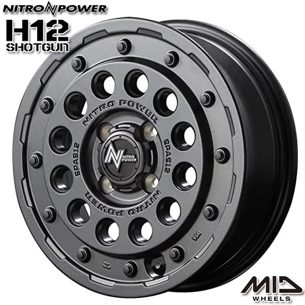 4月14〜15日 +5倍 サマータイヤ ホイール4本セット 155/65R14インチ 4H100 MID ナイトロパワー H12 ショットガン BB ブリヂストン レグノ GR レジェーラ :MNP12 BB 1445 1004 15565 GRL:トレジャーワンカンパニー