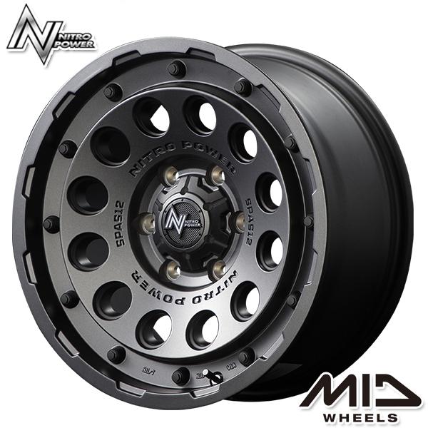 マルカサービス - MID ナイトロパワー H12 打つこと鵝鳥 17in 8.0J 6H139.7 +20 バレル黒いこと 軽銀車輪単品 1本 4本以上貨物輸送無料 車、バイク、自転車-自動車