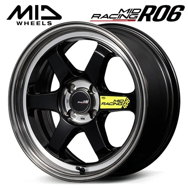 マルカサービス MID RACING レーシング R06 15インチ 5.0J 4H100 +45