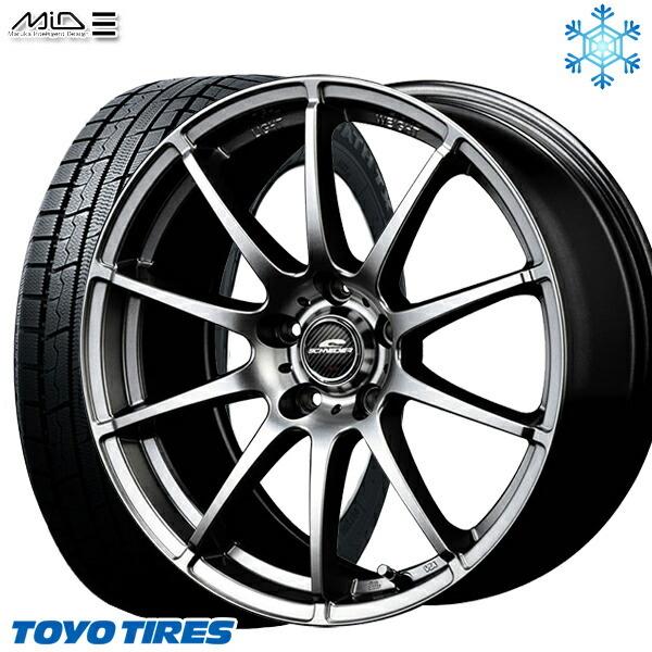 215/70R16インチ TOYO トーヨー ウィンター トランパス TX 5H114.3 スタッドレスタイヤホイール4本セット MID シュナイダー スタッグ MG｜treasure-one-company