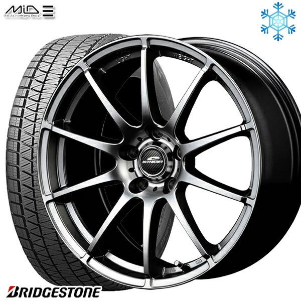 6/5〜6日+5倍 225/60R17インチ ブリヂストン ブリザック DM-V3 5H114.3 スタッドレスタイヤホイール4本セット MID シュナイダー スタッグ MG｜treasure-one-company