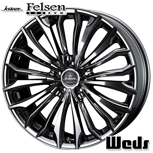 WEDS - 21in 8.5J 5H114.3 +35 Weds ウェッズ クレンツェ フェルゼン 358 EVO 軽銀車輪単品 1本 車、バイク、自転車-タイヤ、ホイール-アルミホイール