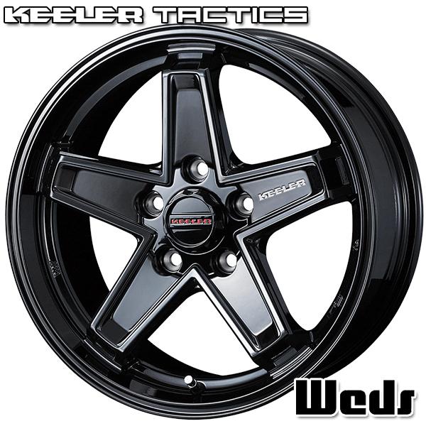 18インチ 8.0J 5H150 +52 Weds キーラー タクティクス グロスブラック アルミホイール単品 1本