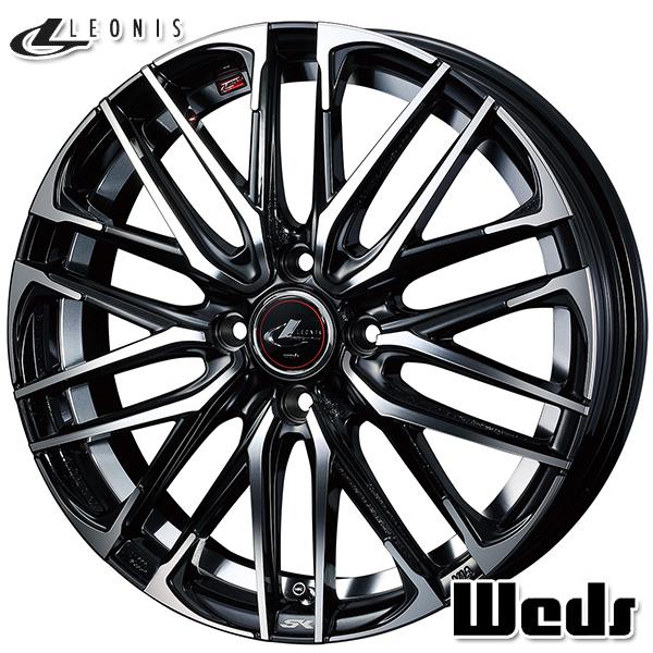 アクア等 Weds LEONIS ウェッズ レオニス SK 15インチ 5.5J 4H100 +43 PBMC アルミホイール単品 1本 4本以上送料無料