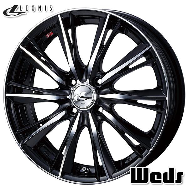 2月27日最大16倍 Weds LEONIS ウェッズ レオニス WX 16インチ 5.0J 4H100 +45 BKMC アルミホイール単品 4本セット 送料無料
