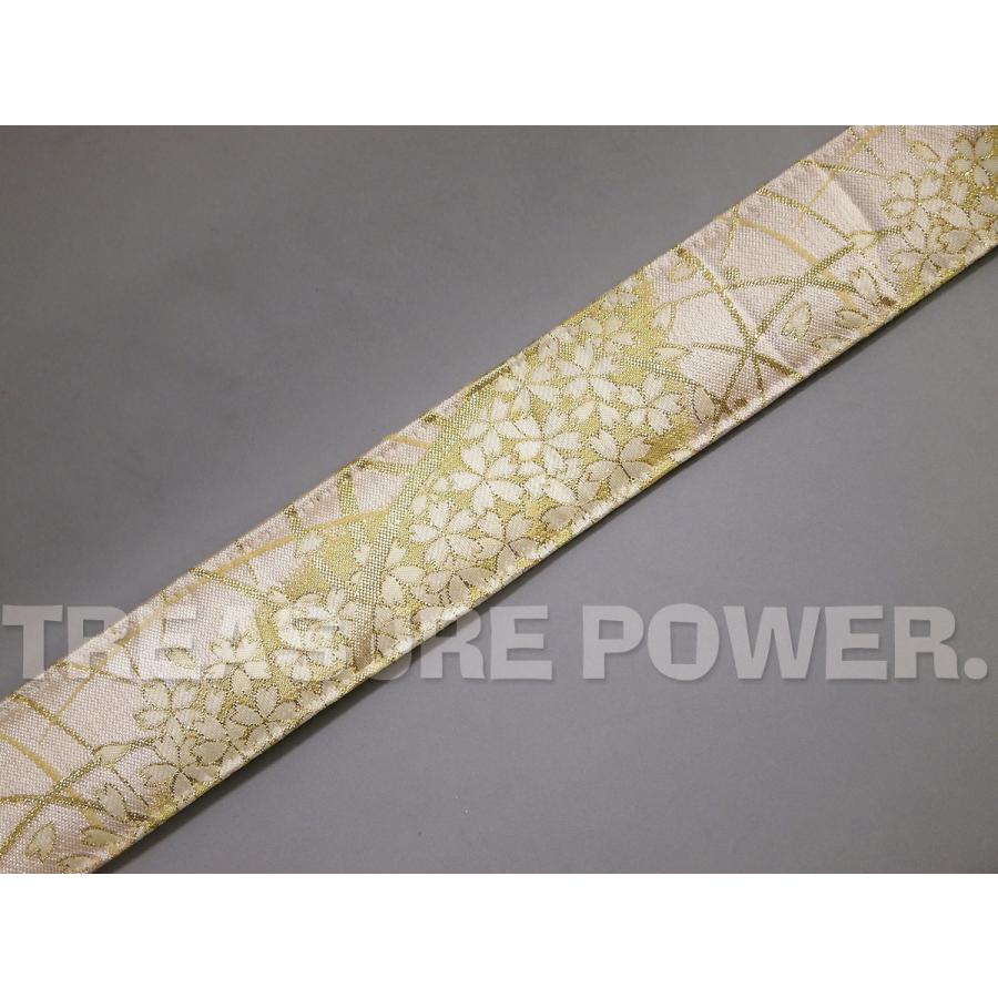 和柄ギターストラップ 桜/薄桜 tiny products Goldパーツ 白タブ
