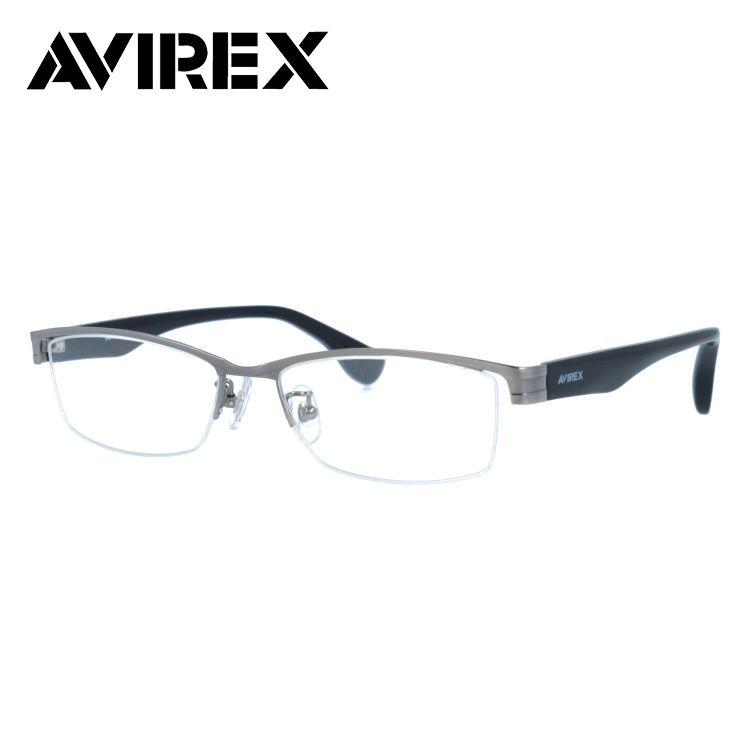 AVIREX アヴィレックス  伊達メガネ メガネ AR101 SL チタン プラスチック  シルバー ネイビー  メガネフレーム アジアンフィット 56□16-142【本物保証】 AVIREX（アヴィレックス） メガネフレーム ブルーライトカット 老眼鏡