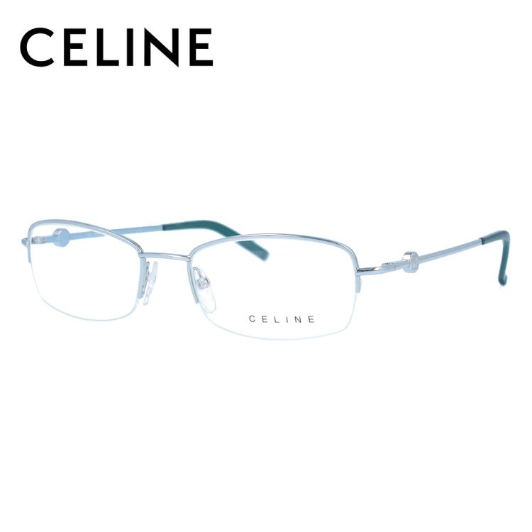 メガネ フレーム セリーヌ CELINE PCメガネ ブルーライトカット 老眼鏡 伊達 ブランド おしゃれ めがね VC1300 51 0SN2 ハーフリム プレゼント ギフト｜treasureland