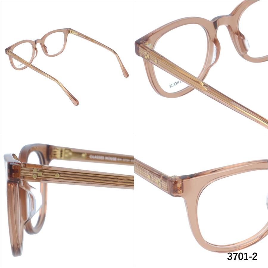 グラスハウス メガネフレーム 伊達メガネ アジアンフィット GLASSES HOUSE GH 3701 48 ウェリントン メンズ レディース グラスハウス 伊達メガネ メガネフレーム PCメガネ ブルーライトカット