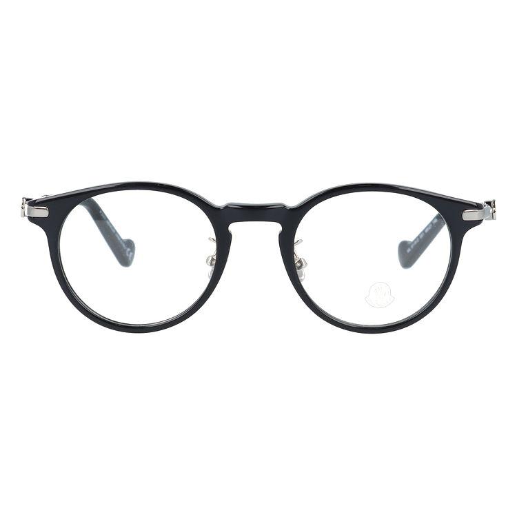 モンクレール メガネフレーム ブルーライトカット 老眼鏡 伊達メガネ アジアンフィット MONCLER ML5115-D 001 46 オーバル ユニセックス メンズ レディース モンクレール メガネフレーム MONCLER 艶あり