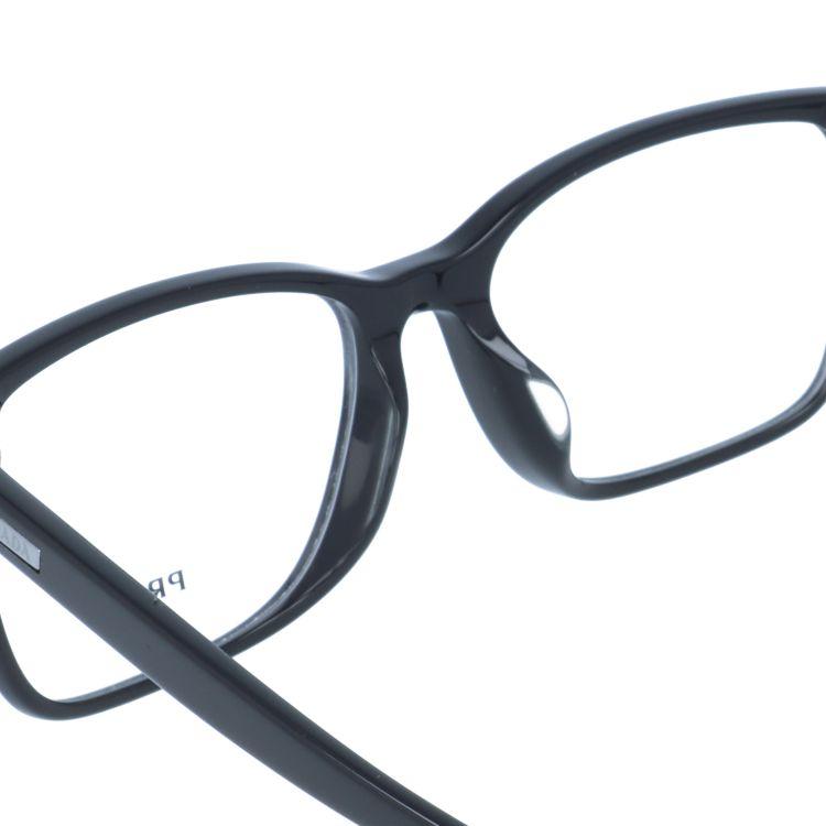 売れ済銀座 プラダ メガネ フレーム 国内正規品 伊達メガネ 老眼鏡 ブルーライトカット パソコン スマホ ブランド PRADA PR 14WVF 1AB1O1 56サイズ スクエア 眼鏡