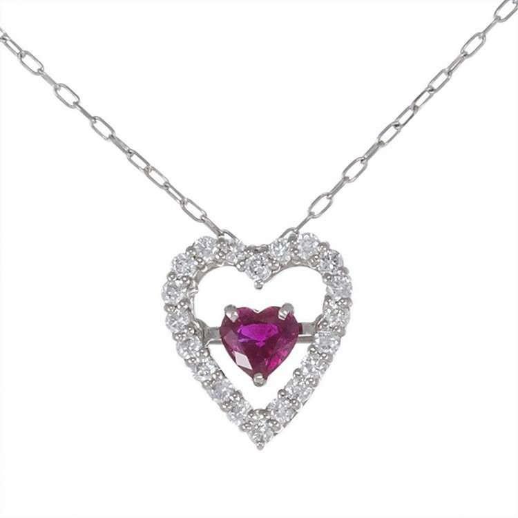 ダンシングストーン 天然石 プラチナ トレジャーランド 6frp Ka ルビー 0 19ct ビルマ産ピジョンブラッドルビー Land ネックレス Zjew21 Treasure ネックレス 天然石 ダイヤモンド Pt900 プラチナ 0 22ct