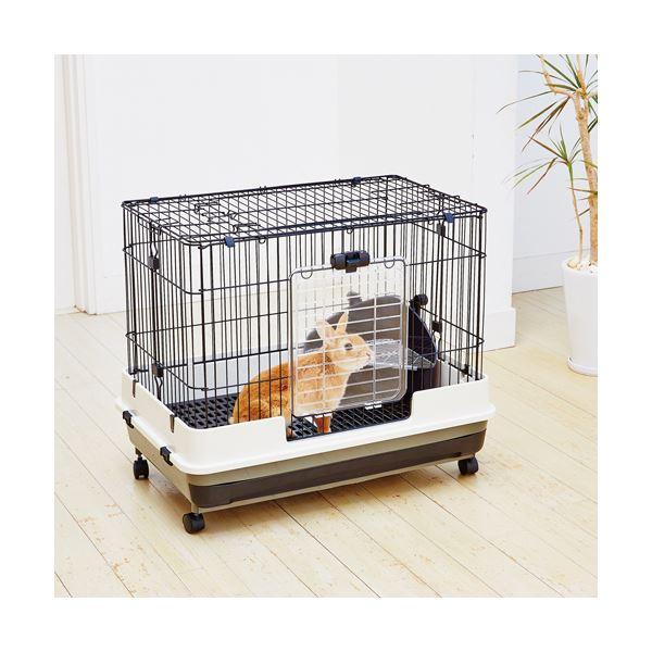 【新品 30%off 送料無料】 ラパン 掃除のしやすい広々ケージ ノワール〔ペット用品〕 【F1842045752】(11531円)