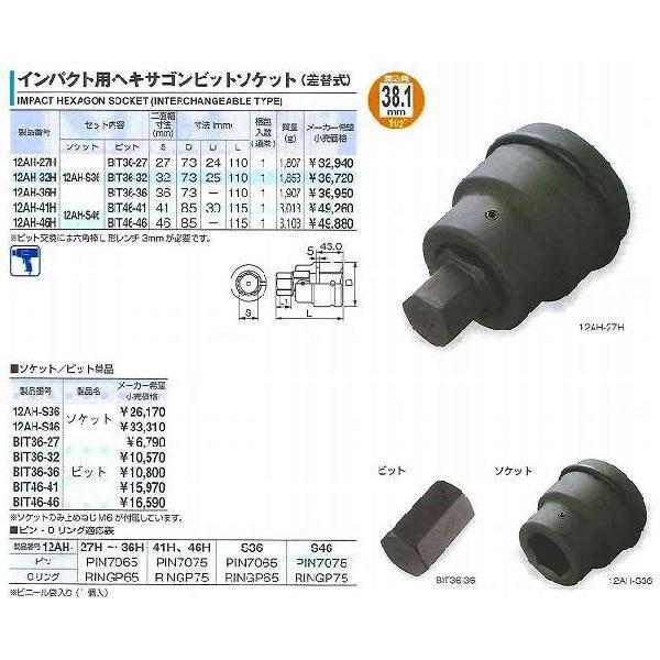 トネ TONE インパクト用ビットソケット 12AH-S46 工具、修理 トネ TONE インパクト用ビットソケット 12AH-S46 工具、修理