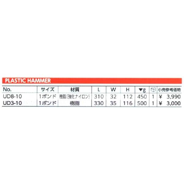 KTC プラスチックハンマ UD3-10｜treasuretown｜02