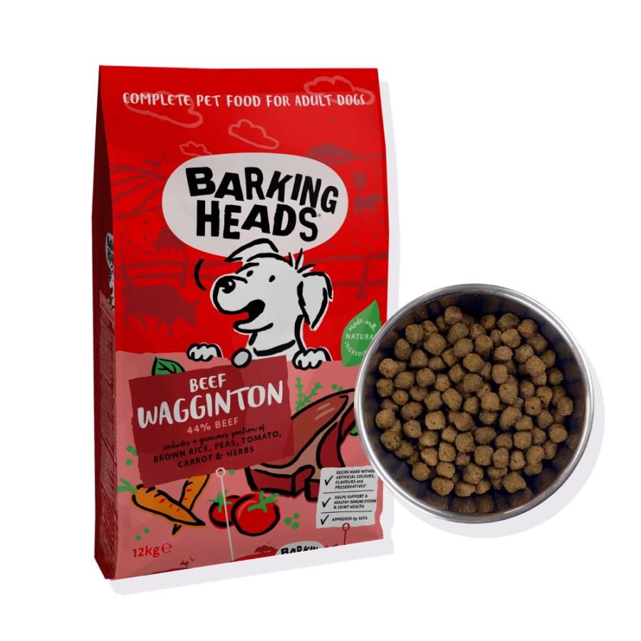 BARKING HEADS バーキングヘッズ ビーフ ワギントン ドライドッグフード 全犬種成犬用 12kg BBF12Treats