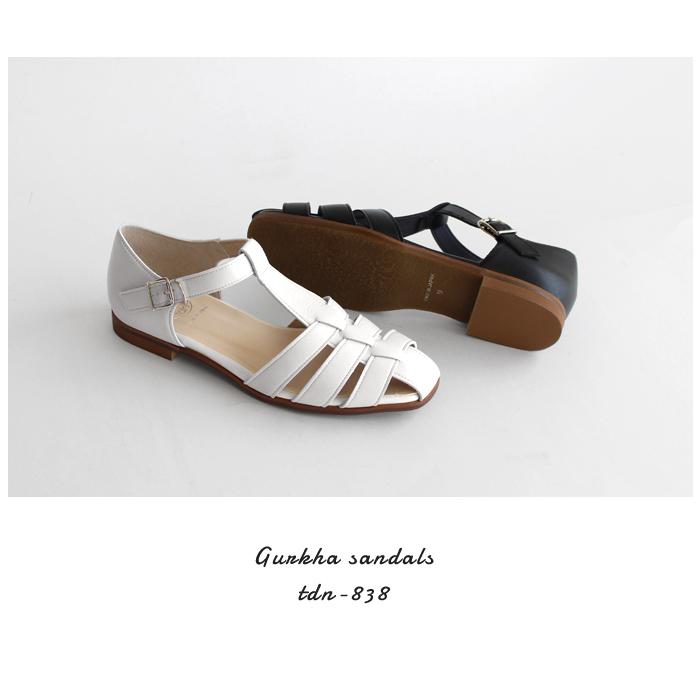 日本製 グルカサンダル レディース ホワイト ブラック ベージュ
