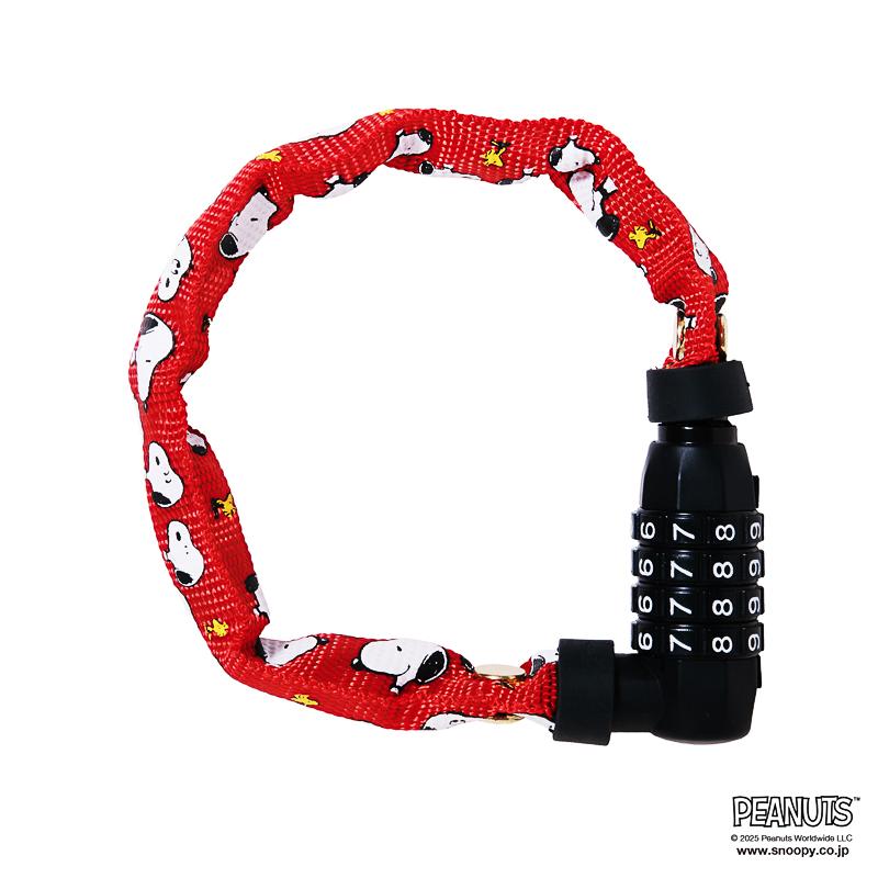 [PIG] PEANUTS デザイン CHAIN LOCK DIAL TYPE（チェーンロック ダイヤルタイプ）4x300mm（ピーナッツ/スヌーピー/自転車/ロック/鍵/盗難防止/バッテリー） | SNOOPY | 06