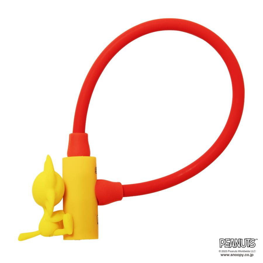[PIG] PEANUTS デザイン WIRE LOCK ワイヤーロック（スヌーピー、ウッドストックのマスコット付）（自転車/電動自転車/ロック/鍵/盗難防止/バッテリー） | SNOOPY | 11