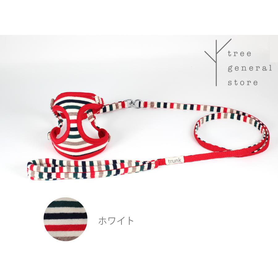 犬 ハーネスリード おしゃれ かわいい(マルチボーダーハーネスリード3S