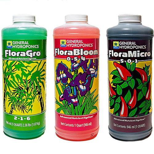 GENERAL HYDROPONICS】FLORA 3本SET (946ml) : 室内園芸ツリーピープル