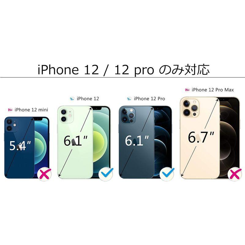 VISOUL iPhone 12 Pro ケース 手帳型 本革 iPhone 12ケース レザー 全面保護 マグネット式 カード収納 アイフ｜tree37｜03