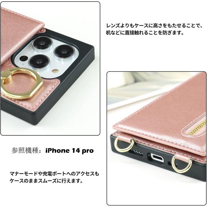 iPhoneXR スマホケース 背面ポケット付き ミラー付き 携帯ストラップ 肩掛け 斜めがけ iPhoneXR スマホケース iphone｜tree37｜09