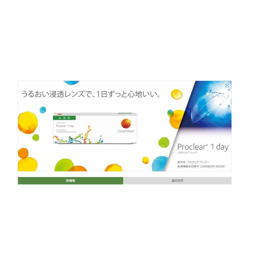 プロクリアワンデー 1箱90枚入 2箱セット クーパービジョン 1日交換 ワンデー 1day コンタクト レンズ クリアレンズ　要処方箋　送料無料 爆買 | プロクリア | 01
