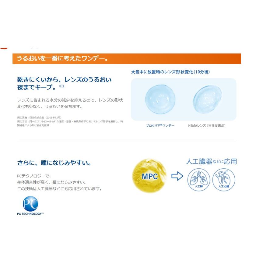 プロクリアワンデー 1箱90枚入 2箱セット クーパービジョン 1日交換 ワンデー 1day コンタクト レンズ クリアレンズ　要処方箋　送料無料 爆買 | プロクリア | 03