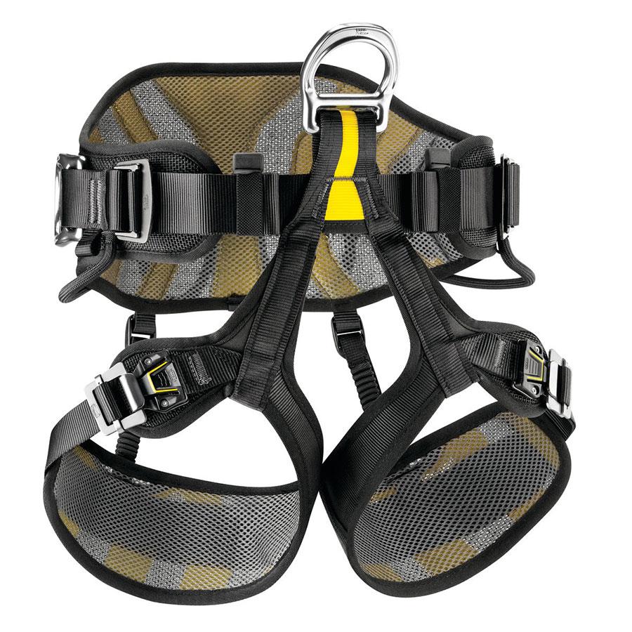 Petzl AVAO Sit Fast ハーネス ブラック/イエロー サイズ1 ツリーケア 