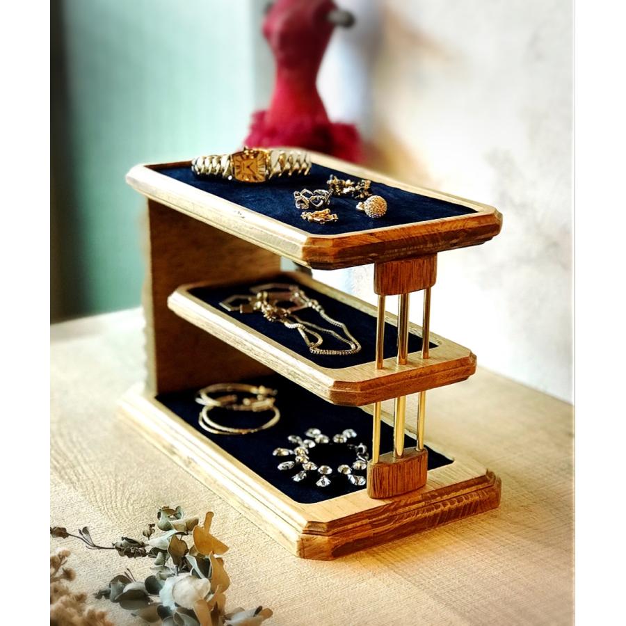 注目ブランド Treessオリジナル アクセサリースタンド大 ブラウン ネイビー 国産 ネックレス ピアス 収納 指輪 木製 真鍮 オシャレ ディスプレイ 店舗備品 全品送料無料 Www Technet 21 Org