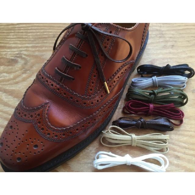 靴ひも 金属セル アクリル平紐4mm（60cm/70cm/80cm/90cm/100cm）靴紐