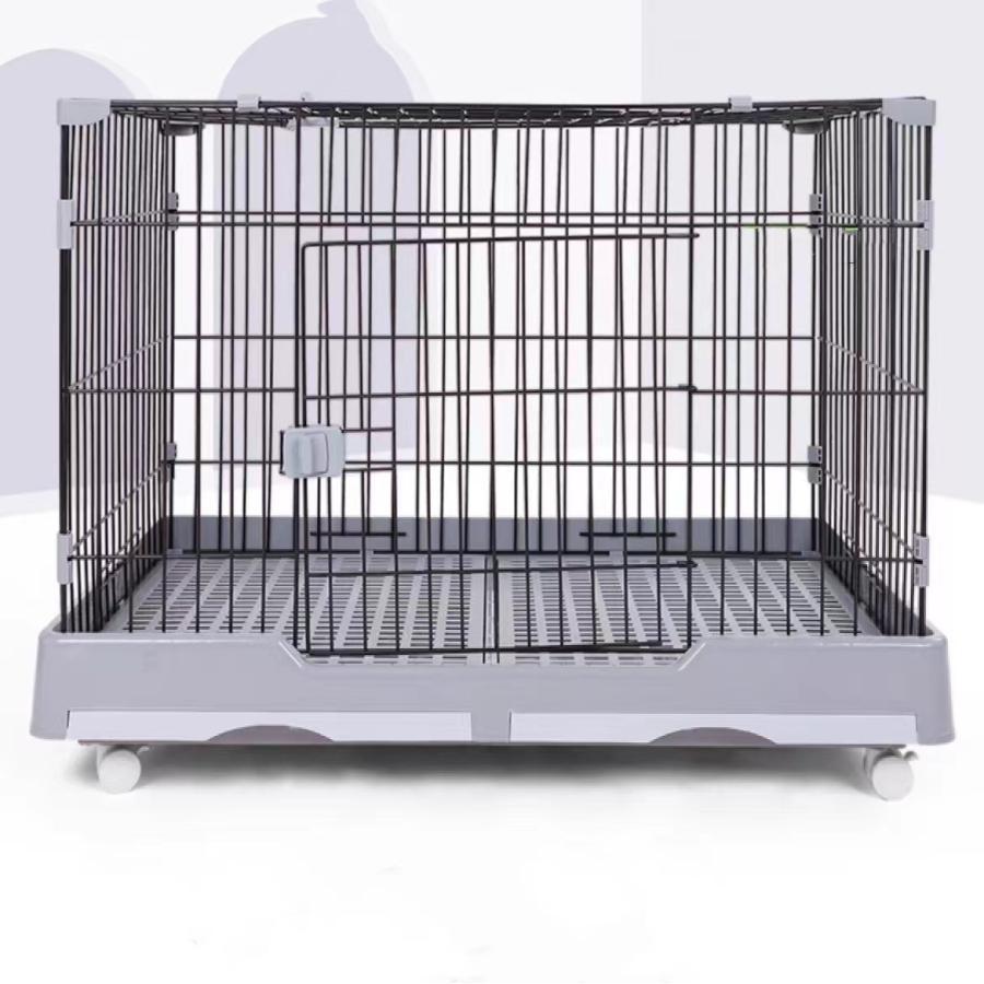 C10080-1S コンパクト キャットケージ ウサギケージ 犬ケージ 小動物向け キャスター 付き トイレトレー付 猫ケージ ペットゲージ 天窓 上から入る cm