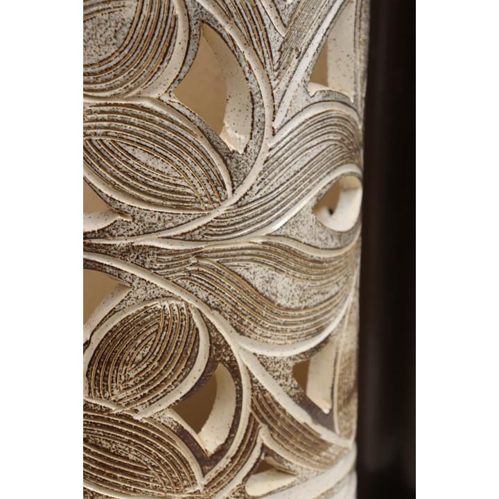 信楽焼傘立て  長角唐草彫 高さ４７cm 信楽焼傘立て 長角唐草彫 高さ47cm