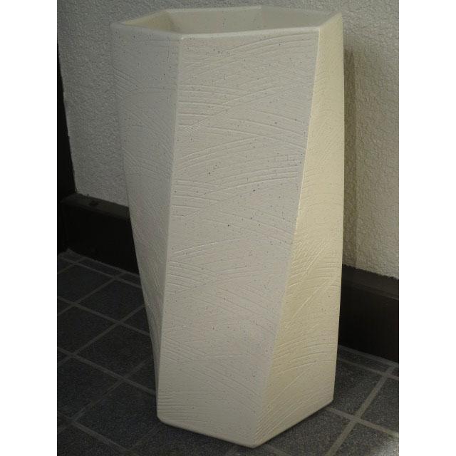 しがらき焼 白ひねり六角 傘立て 陶器 白 しがらき焼き 信楽焼き 信楽焼 傘立 かさ立て かさたて 花器 日本製 新築 お祝い 送料無料(沖縄除外) |  | 05