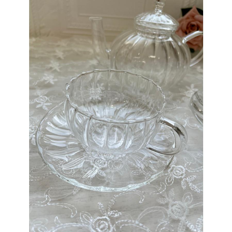 【未使用・ギャランティ付き】バカラ ミルニュイ シュガーポット 箱付き ウェーブ ティータイムセット ( ティーポット カップ&ソーサー×2