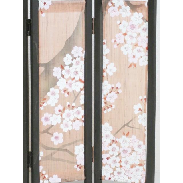 ミニ屏風 四連 『 さくら 』 桜 サクラ SAKURA 春 四季 インテリア