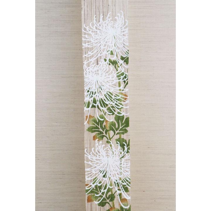 洛柿庵　細タペストリー「大糸菊」 手染め麻細タペストリー「大糸菊」 [京都洛柿庵オンラインショップ]