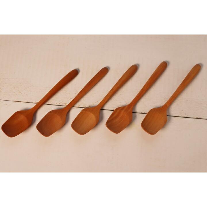 WOOD'N アイスクリームスプーン 5本セット 木製 籐芸 藤芸